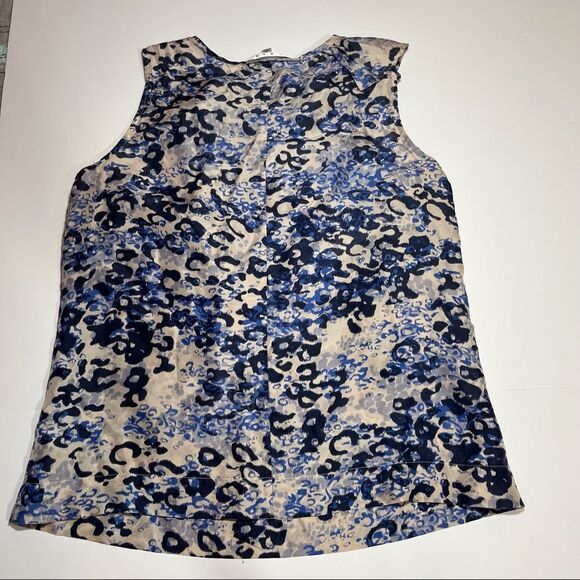 Cabi silk sleeveless cascading ruffle top - Picture 4 of 16